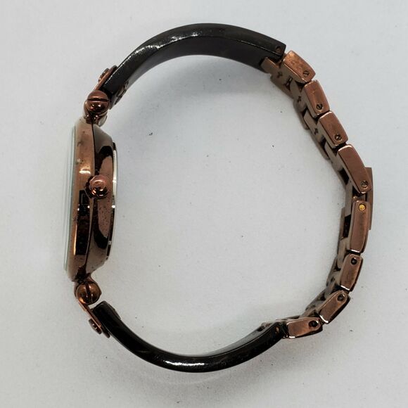 Anne Klein Women's Watch 28MM Case Brown Dial Bracelet 5.5" New Battery - Picture 9 of 10